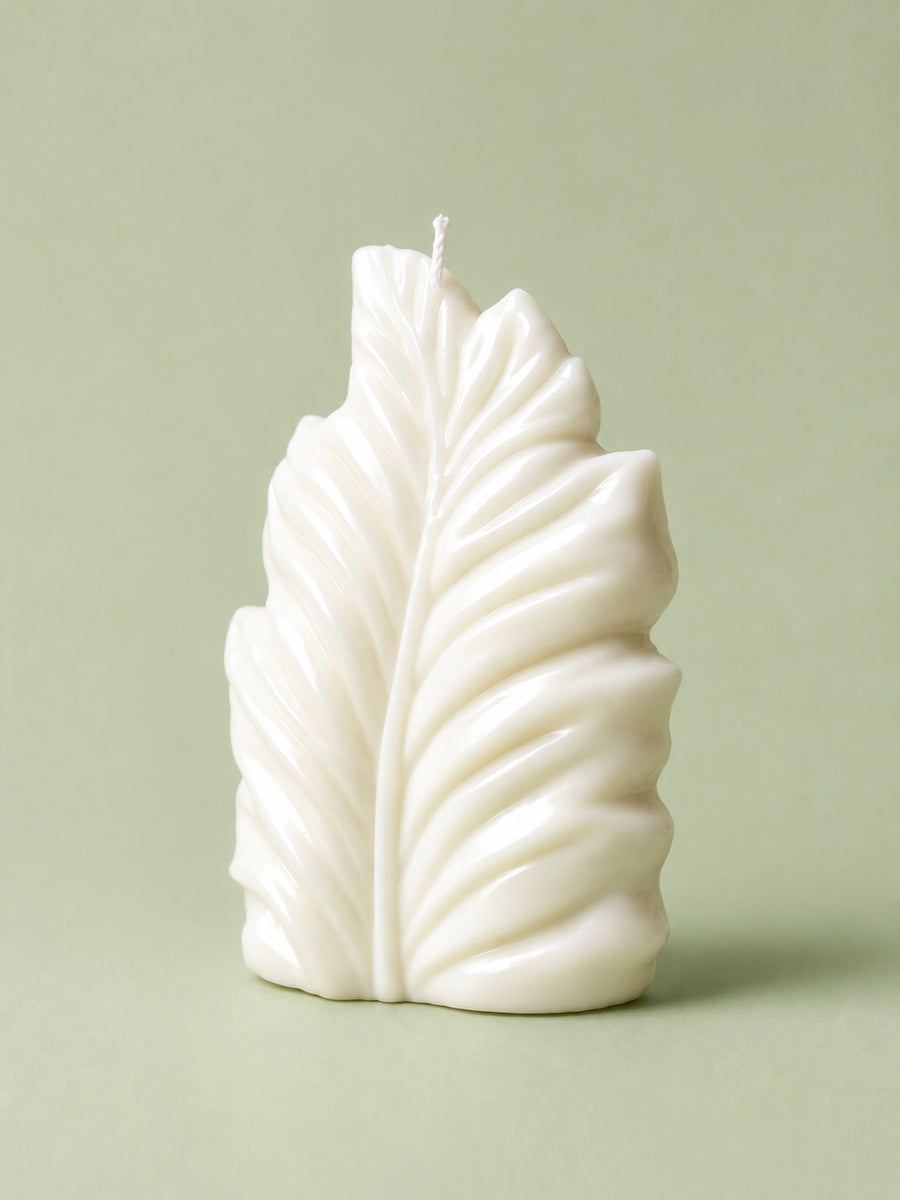 Botanical Leaf Mould Candle – Sculptural Decorative Candle